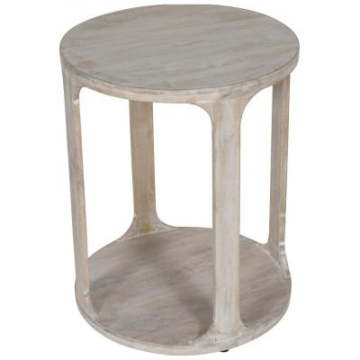 Cezaire Carved Wooden Side Table